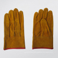 Golden Full Leather Straight Thumb Welding Work Glove-9967. Gd